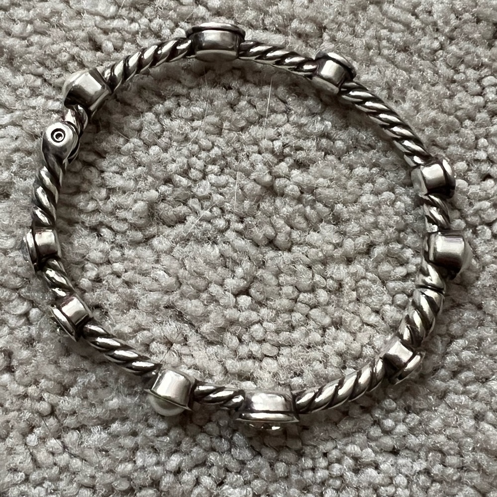 Brighton Crystal & Pearl hinge bracelet